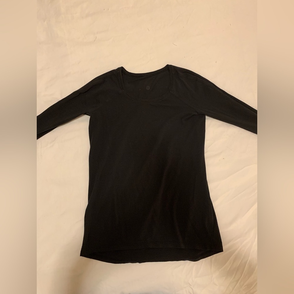 Black cotton long sleeve t shirt